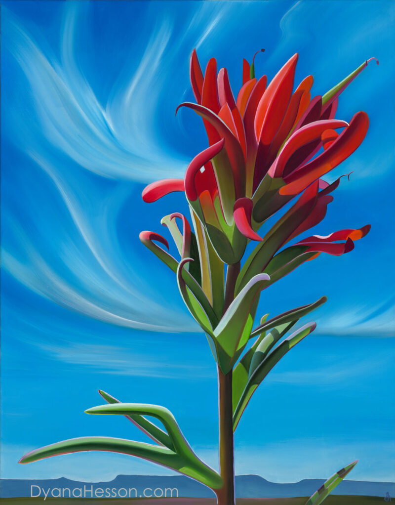 Paint the Sky - Indian Paintbrush and Sky, Sedona, AZ SOLD