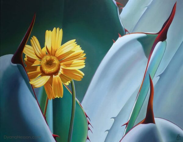 Desert Marigold and Agave Near Supeerior, AZ