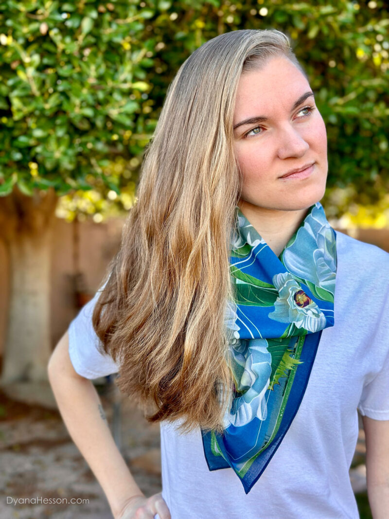 Arizona Blooming Cotton Bandana - Image 4