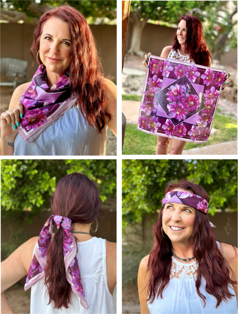 New! -  Purple Prickly Bandana - Image 4