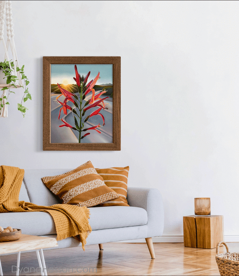 Awash with Color - Chuparosa Blooms at Sunset, Near Red Mountian RECENTLY SOLD - Image 3
