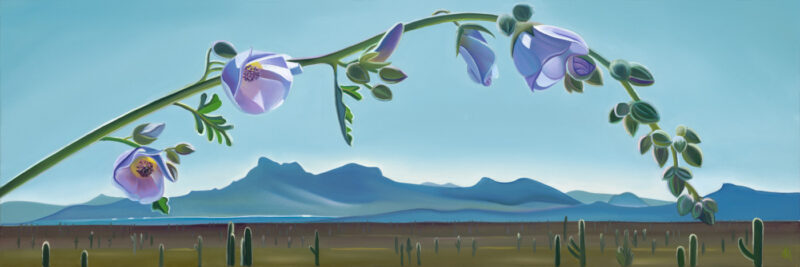 Long Way Home - Globemallow Blooms and Picacho Peak, AZ RECENTLY SOLD