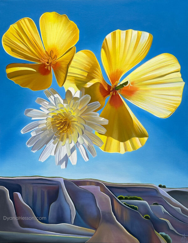 Arizona Pinwheels - Mexican Poppies and Desert Dandelion Near Tubac, AZ