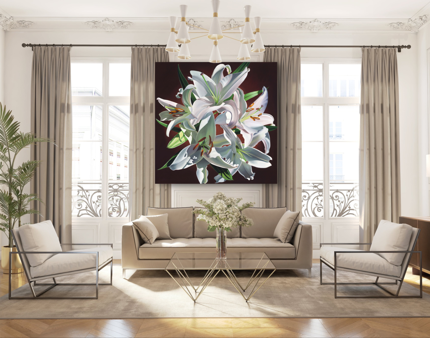 Eternal Love- Circle of White Lilies - Image 3