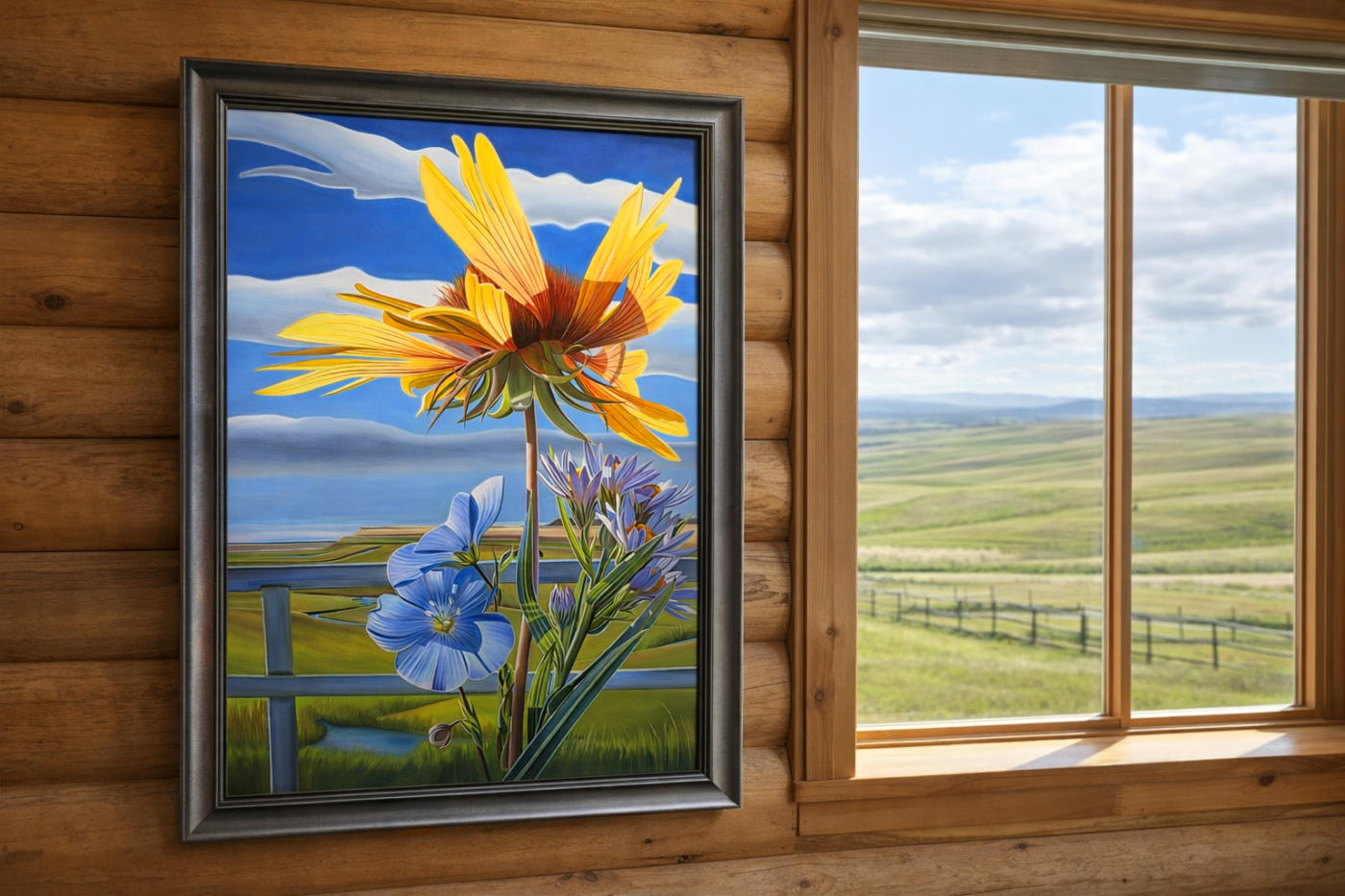 Summer in Wyoming - Blanket Flower, Alpine Flax and Aster, CL Bar Ranch, Cora, Wyoming - Image 2