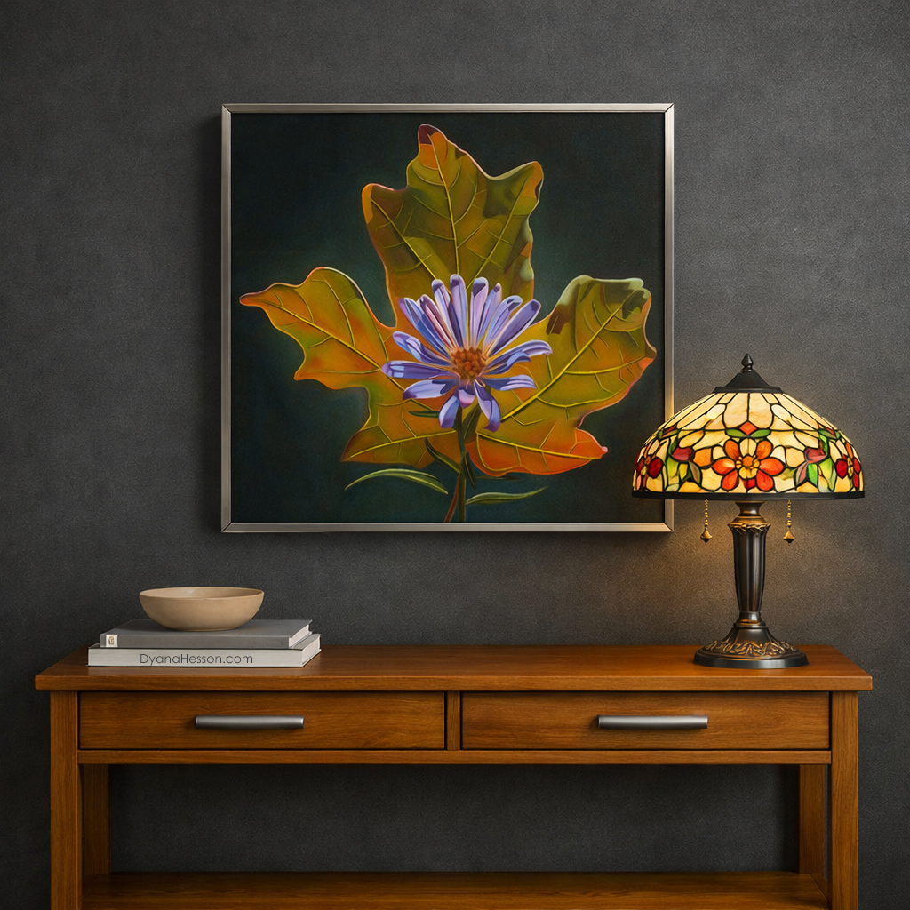 Seasons Change - Aster and Leaf, Cedar Creek, Star Valley, WY - Image 2